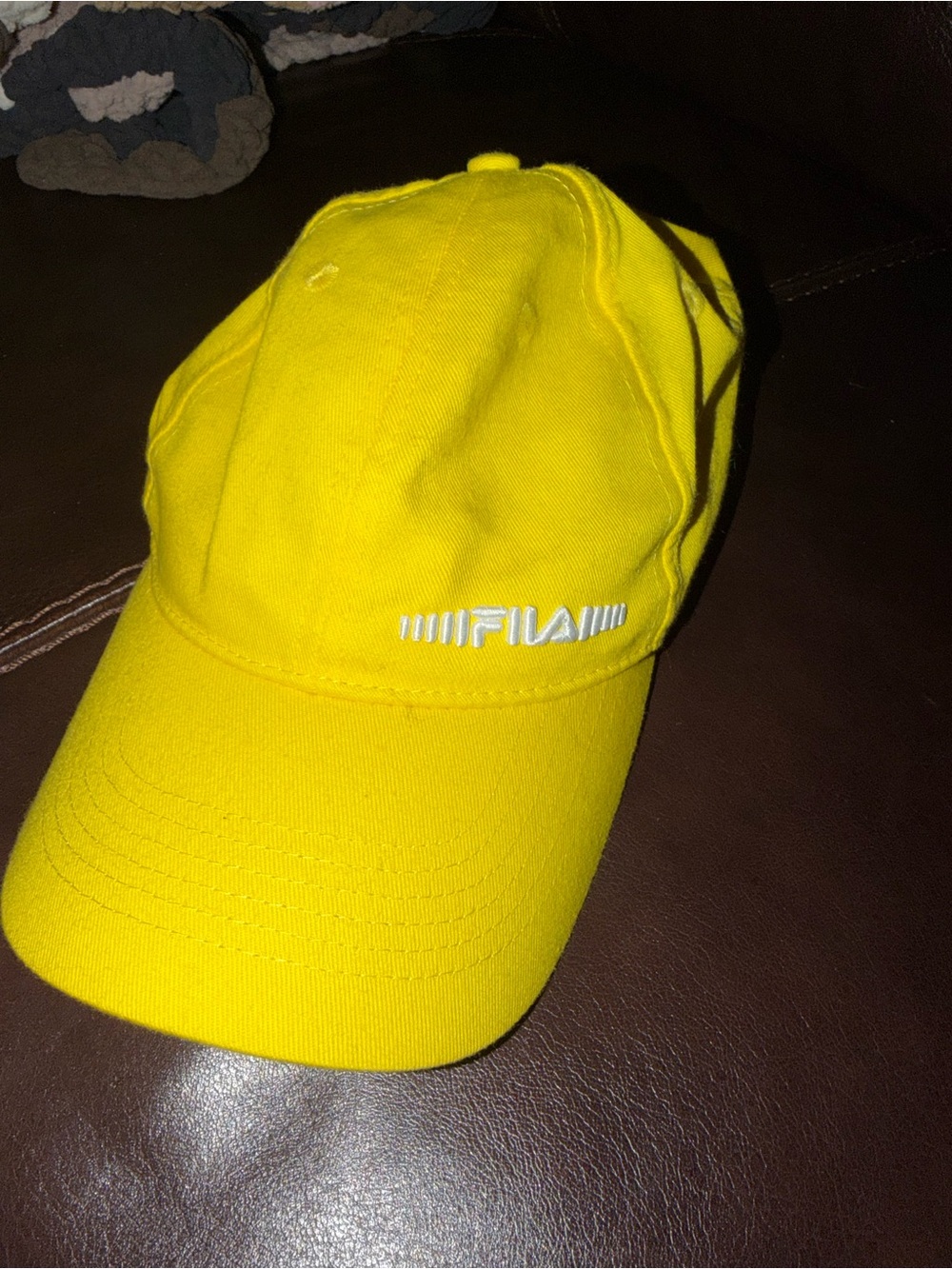 FilaBright Yellow Baseball Hat with White Logo